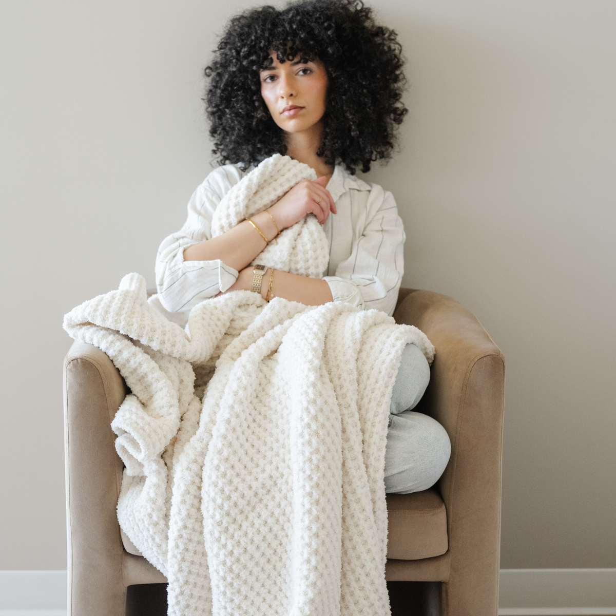 Waffle Knit XL Throw Blanket