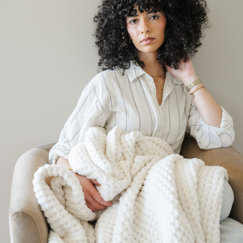 Waffle Knit Throw Blanket