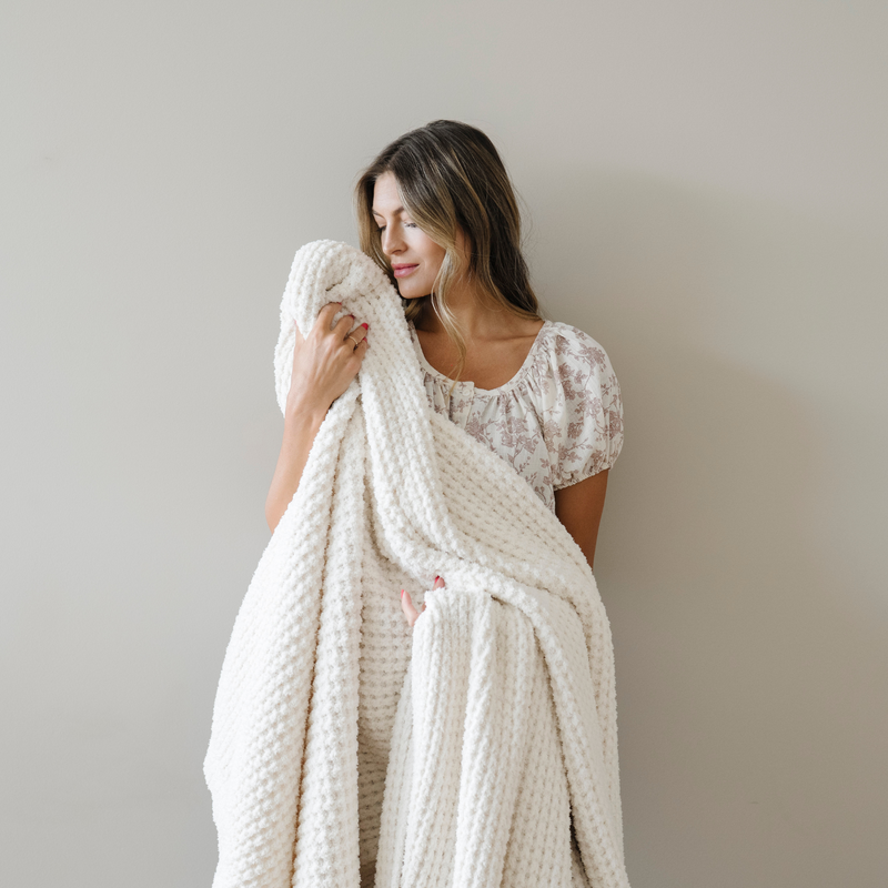 Waffle Knit XL Throw Blanket
