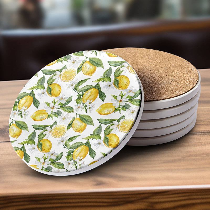 Floral Lemon Coaster