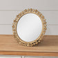 Brass Floral Round Table Mirror