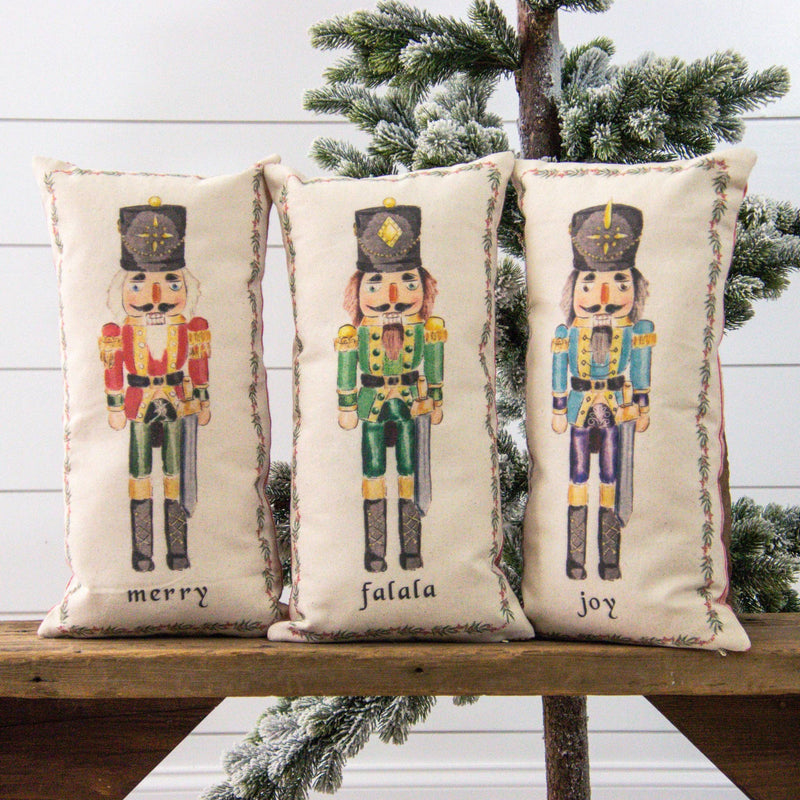 Christmas Nutcracker Pillows - Set of 3