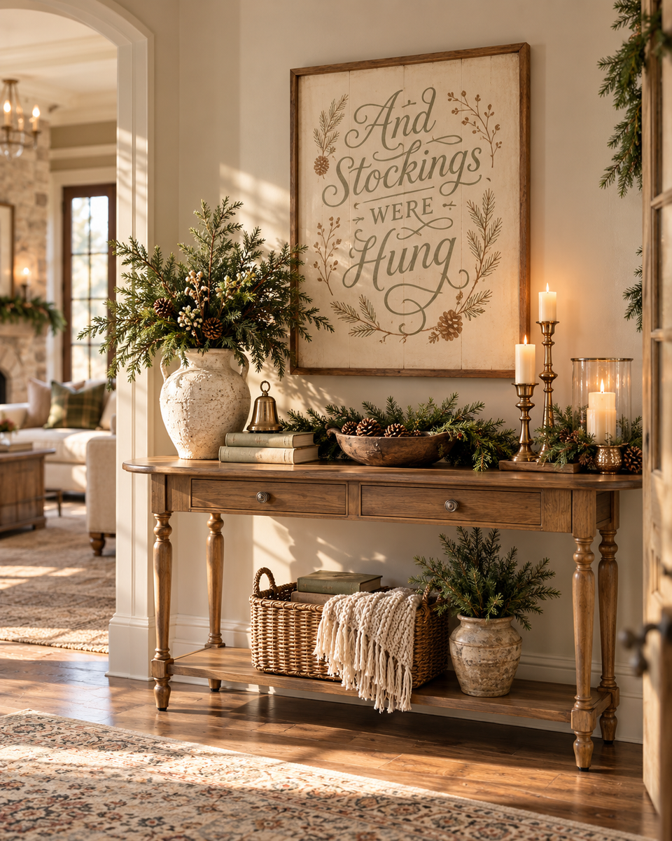 And Stockings Were Hung | Christmas Wall Decor