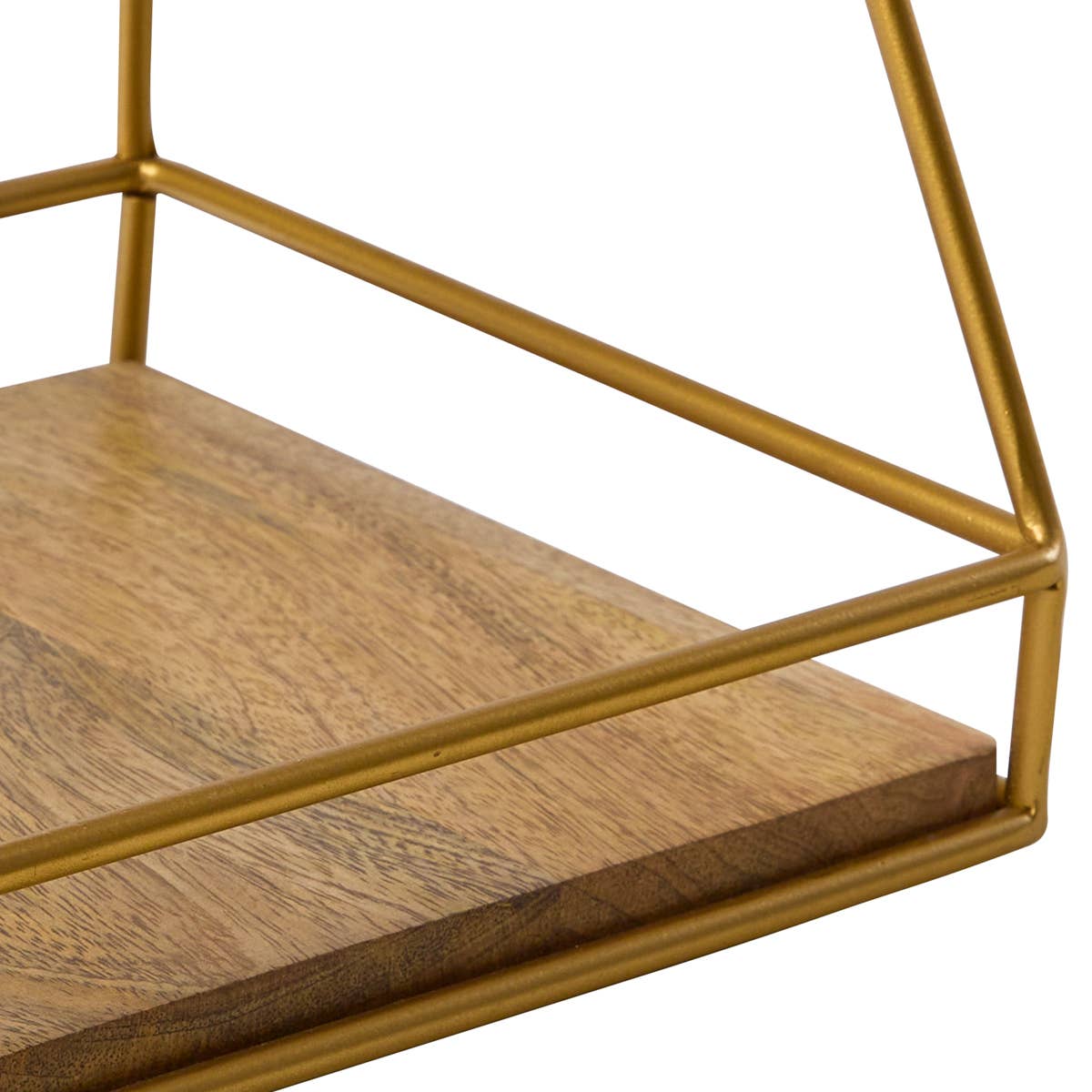 Wood & Gold 2-Tier Farmhouse Organizer