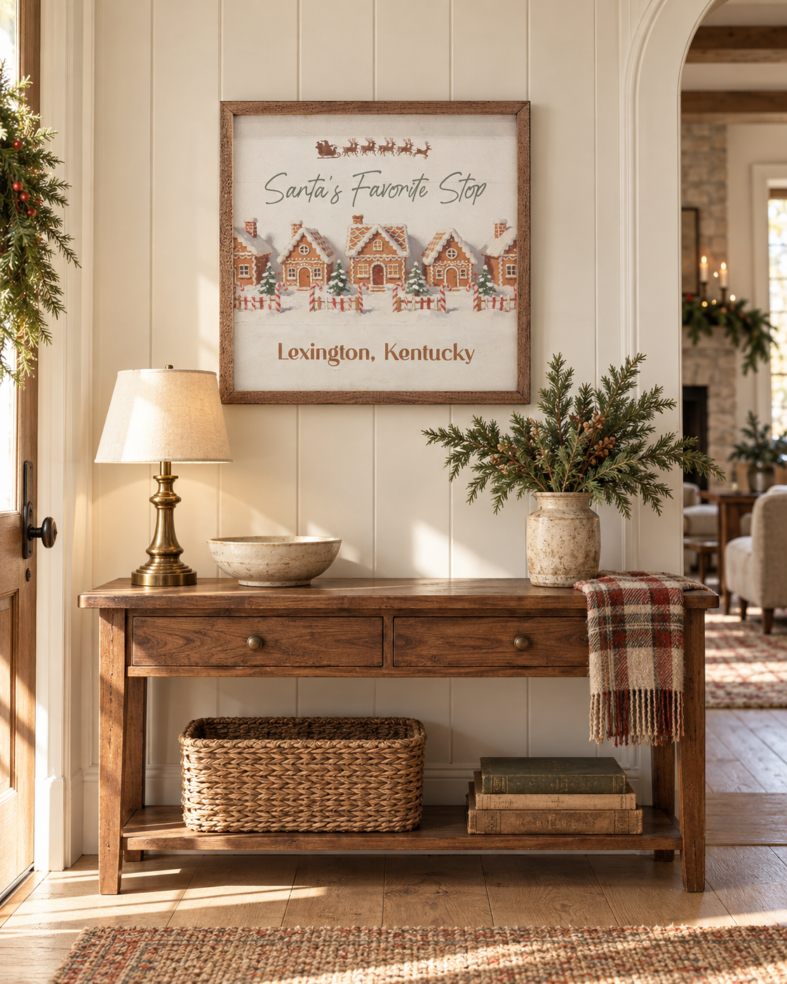 Santa's Favorite Stop | Personalized Wall Art