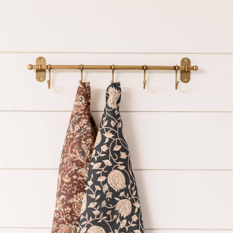 Antiqued Brass Metal Wall Hooks