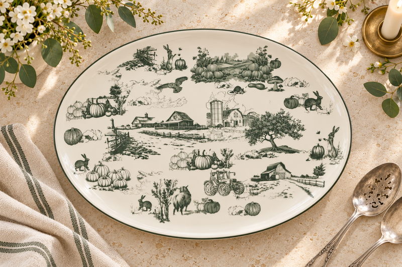 Farmhouse Heritage Ceramic Platter