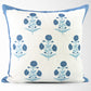 Seraphina Mughal Flower Pillow Cover in Blue