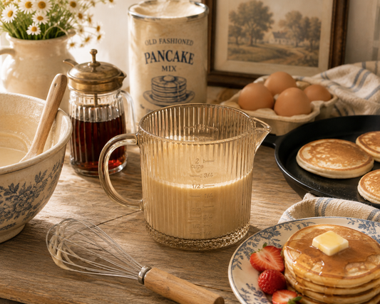 Ribbed Glass Measuring Cup | Taupe