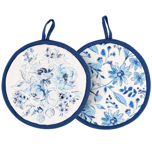 chinoiserie floral potholders

