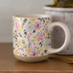 Floral Stoneware Coffee Mug