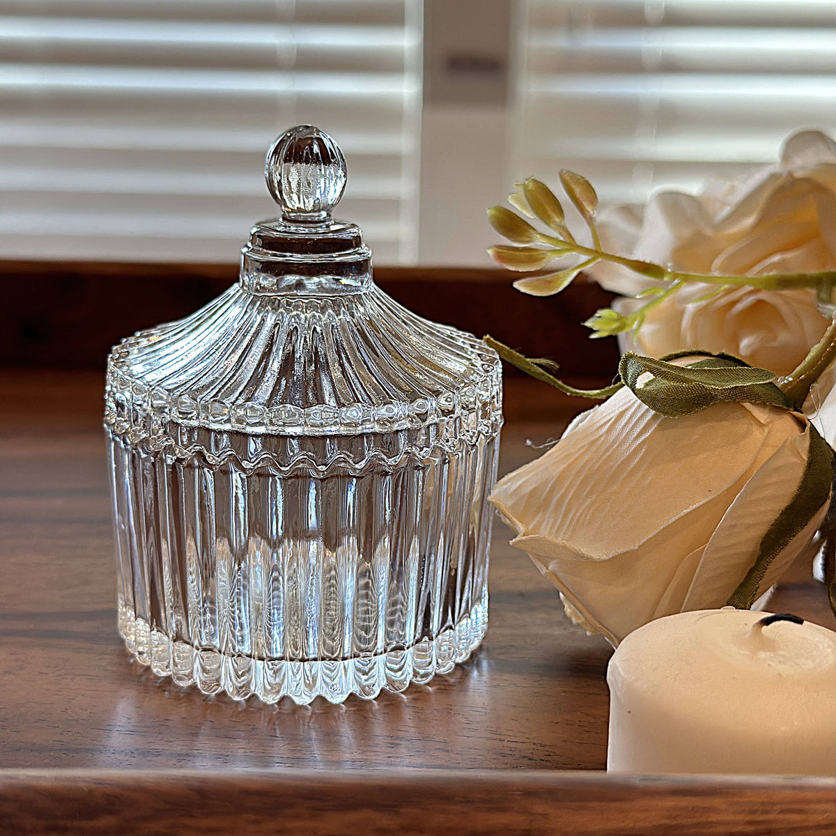 Vintage Glass Ring Box