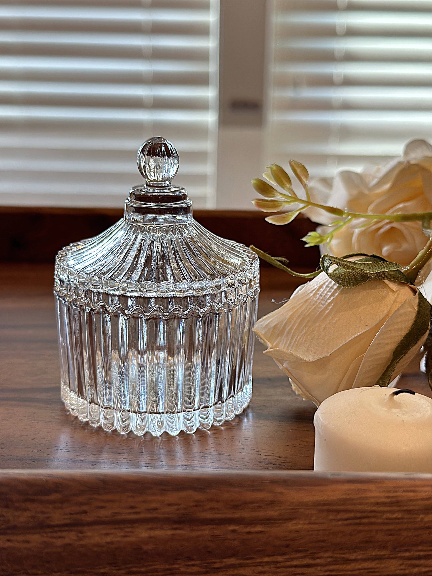 Vintage Glass Ring Box