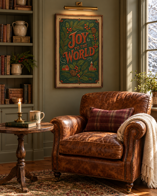 Vintage Joy To the World | Christmas Wall Decor