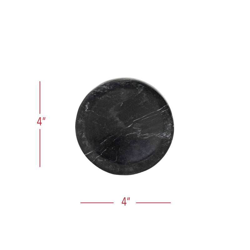 Round Black Marble Spoon Rest
