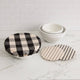 Black And Tan Cloth Bowl Covers | SET OF 3