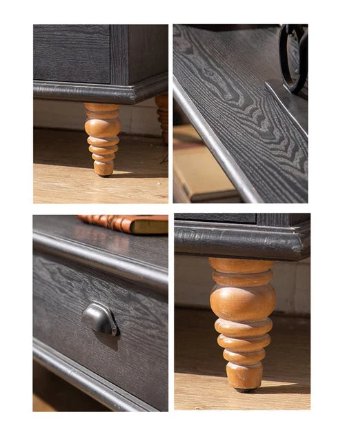 Turned Wood Display Bookcase with Drawer Base