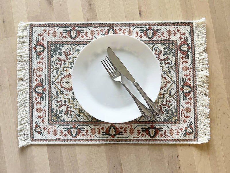 Antique Print Placemat - Brown