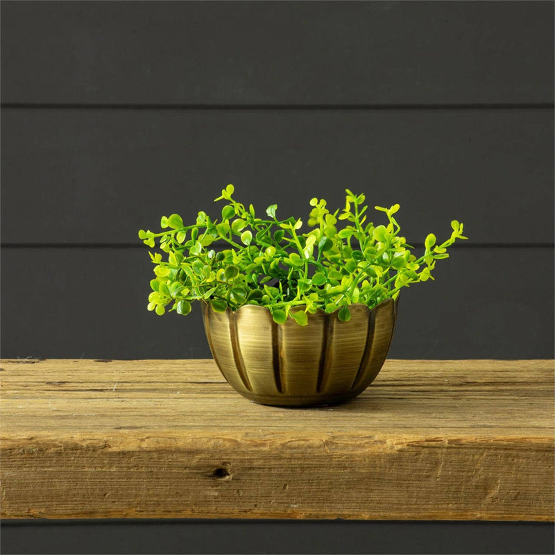 Scalloped Brass Mini Bowl