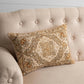 Rust Antique Rug Lumbar Pillow
