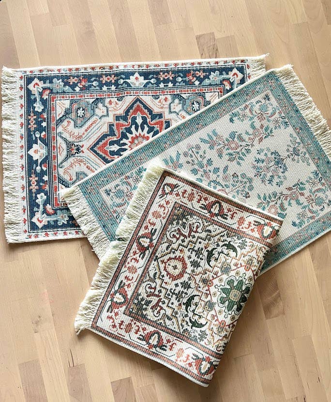 Antique Print Placemat - Blue