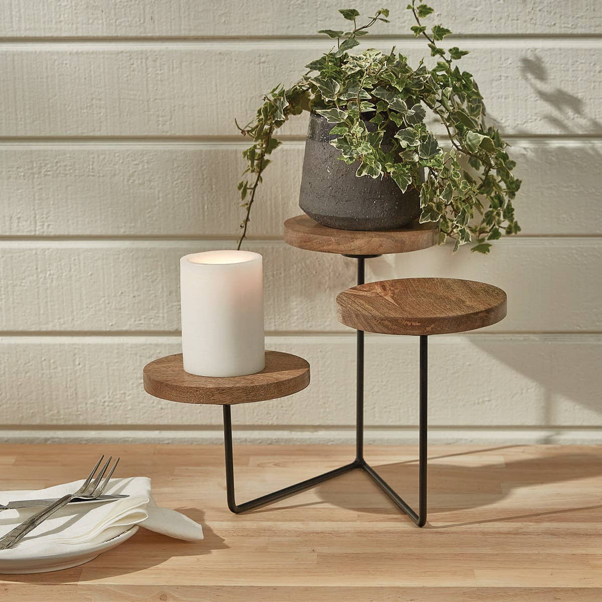 farmhouse tiered kitchen display stand