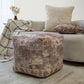 Vintage Floral Pouf Ottoman