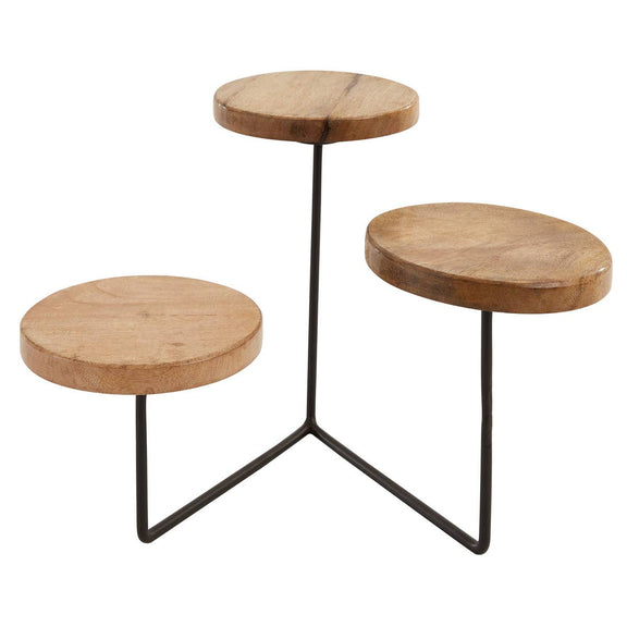 3 tier angled farmhouse serving stand