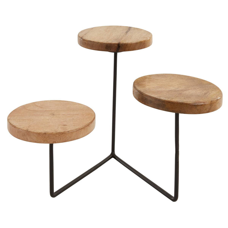 3 tier angled farmhouse serving stand