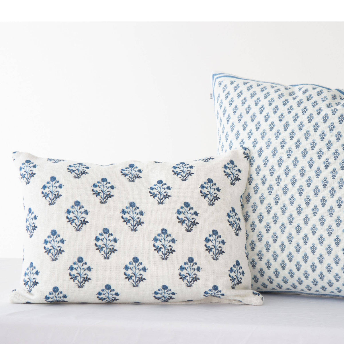 Isabella Floral Block Print Pillow Cover