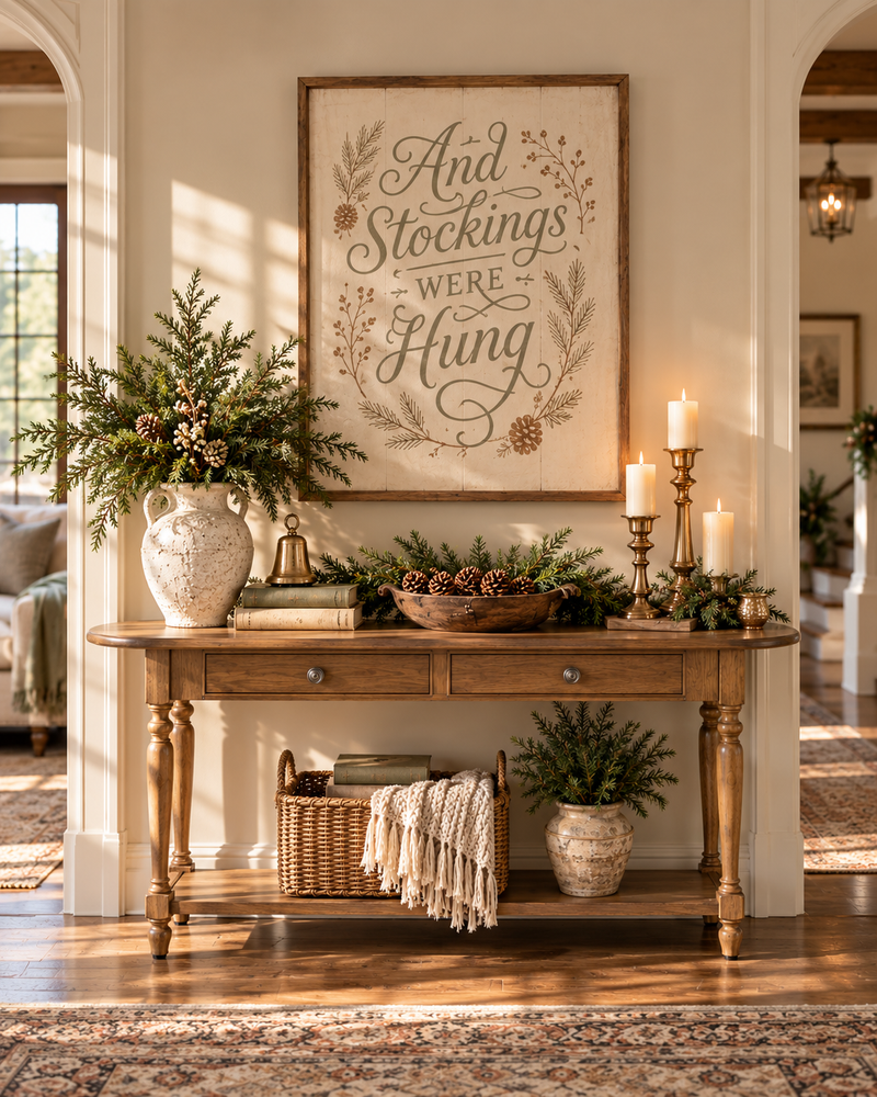 And Stockings Were Hung | Christmas Wall Decor