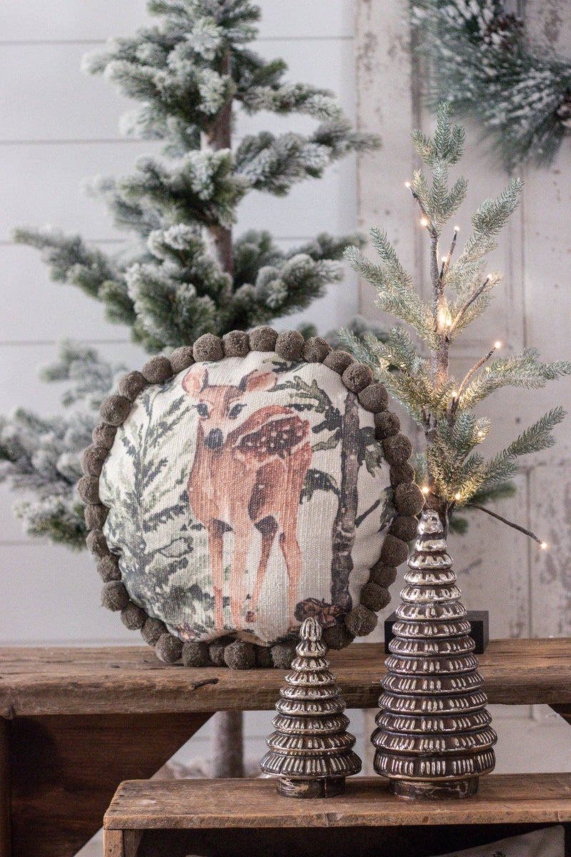 Deer Pom Pom Pillow