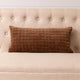 Quilted Velvet Lumbar Pillow – Brown Coffee