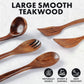 Zulay Kitchen 12-Piece Teak Wooden Utensils