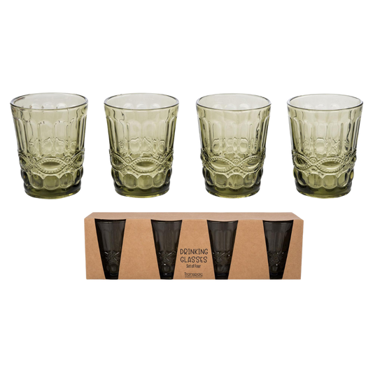 Vintage Juice Glasses - Green