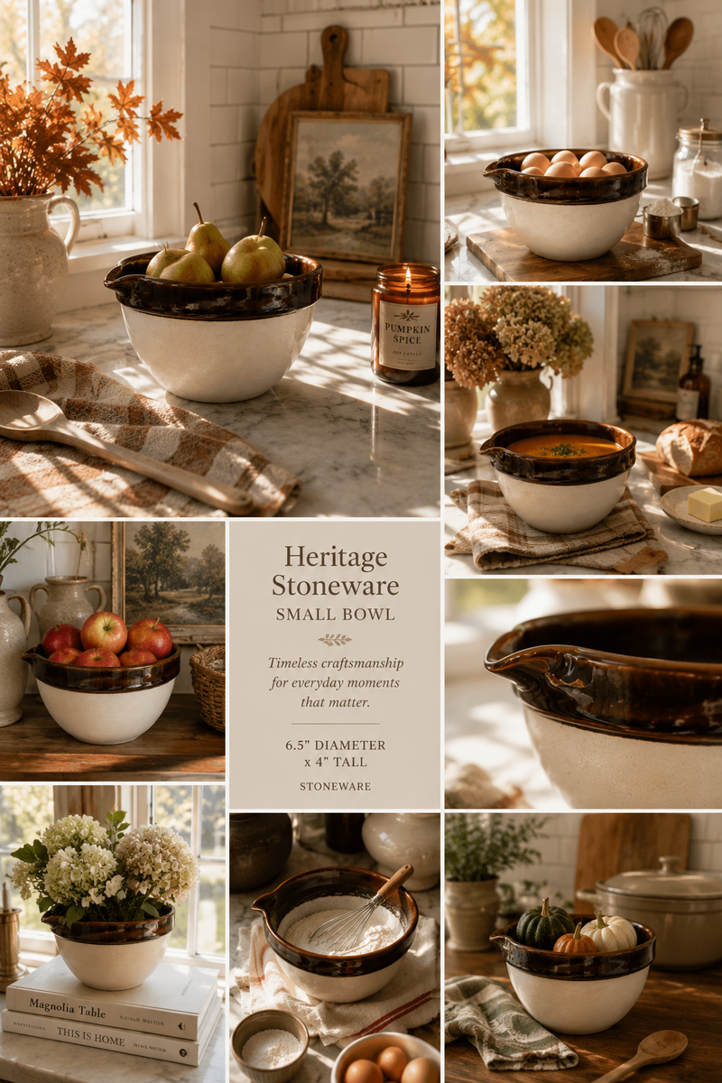 Heritage Stoneware Small Bowl