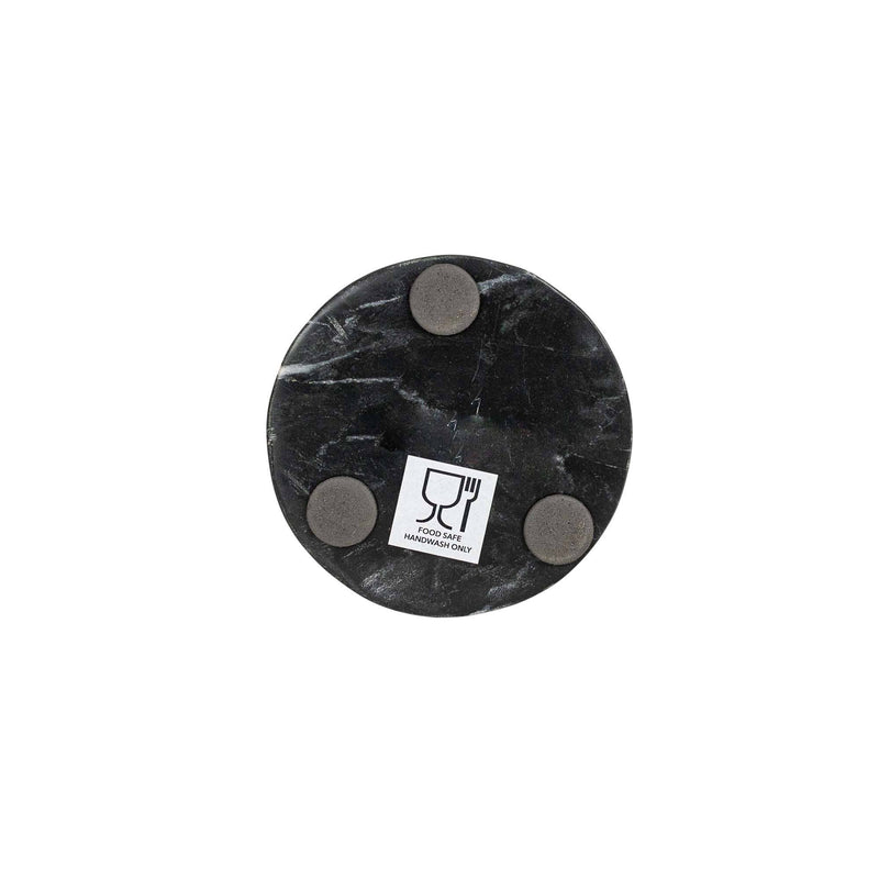 Round Black Marble Spoon Rest