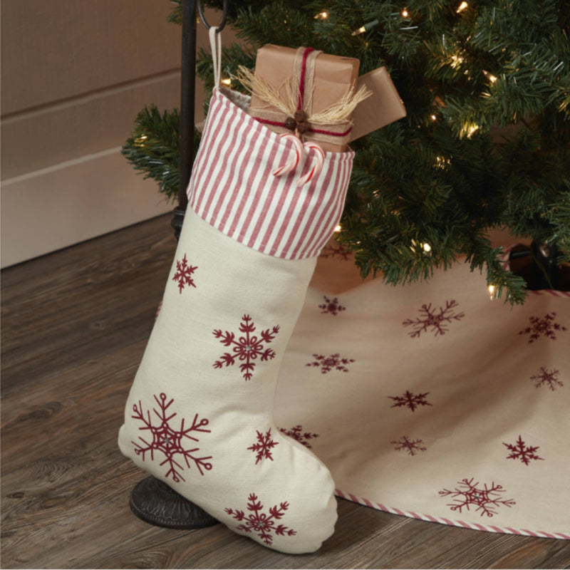 Natural Snowflake Stocking
