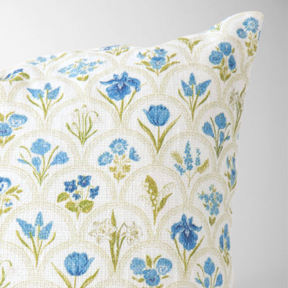 Harlow Hand Drawn Floral Garden Pillow Cover