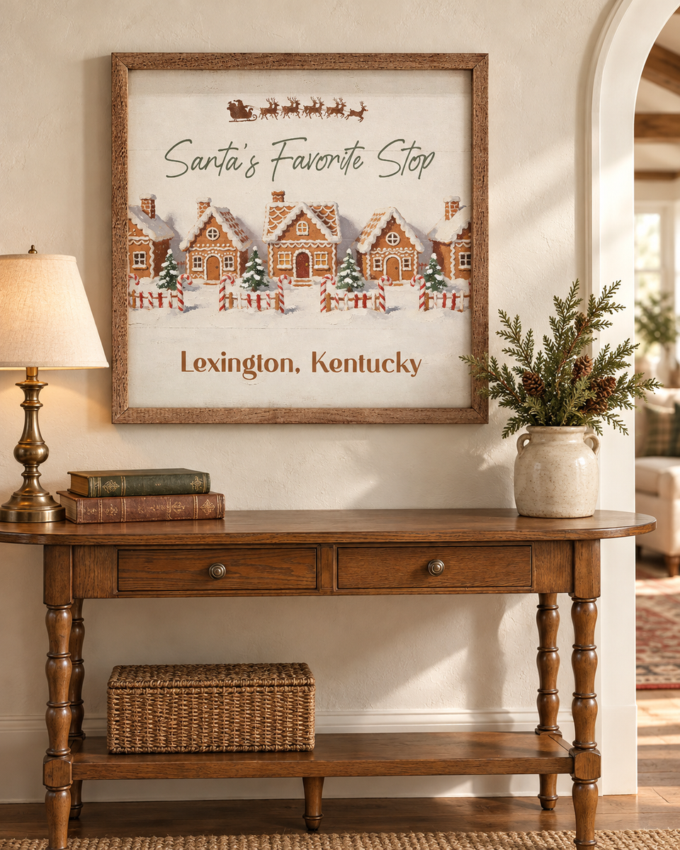 Santa's Favorite Stop | Personalized Wall Art