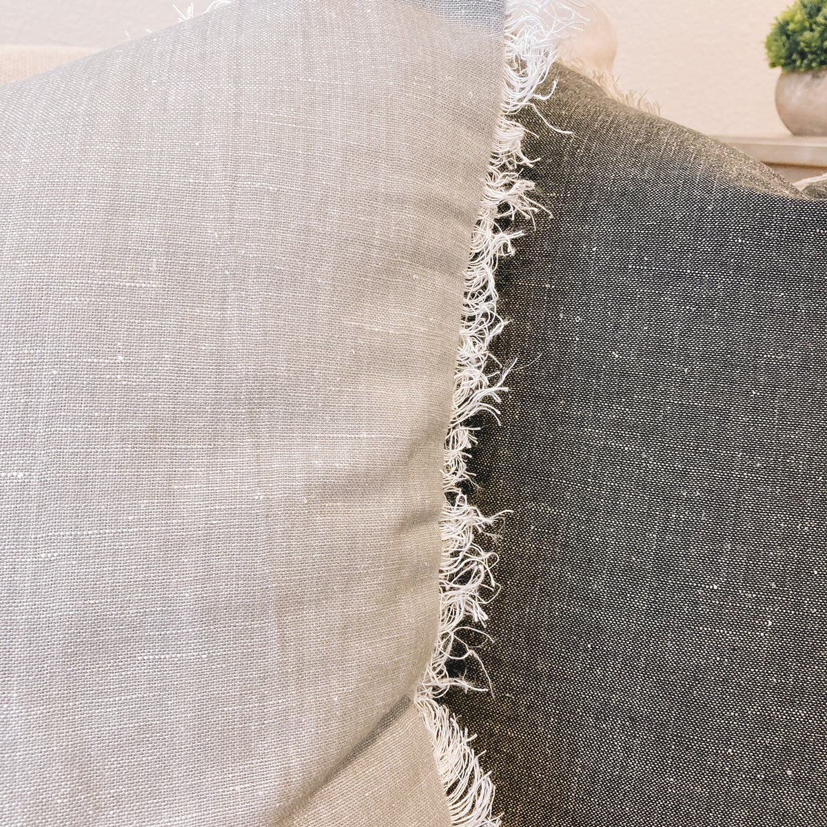 Stone Fringe Pillow Cover