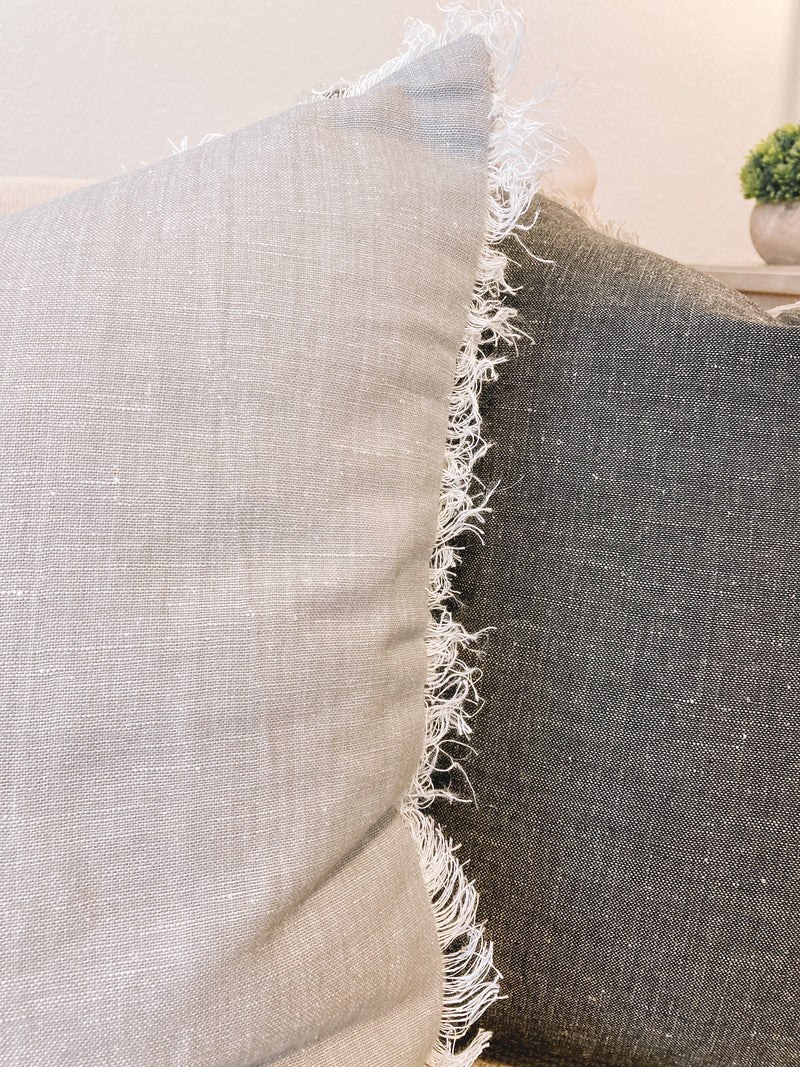 Stone Fringe Pillow Cover