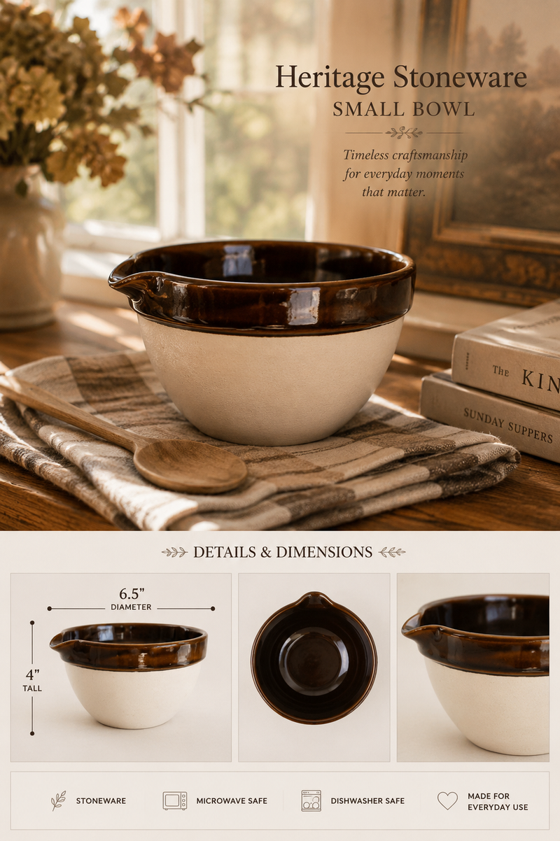 Heritage Stoneware Small Bowl