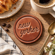 New Yorker Leather Coaster