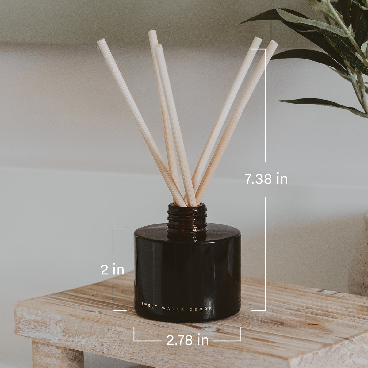 Farmhouse Amber Tinted Glass Jar | Reed Diffuser