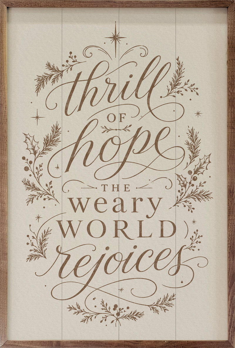 A Thrill Of Hope Typography | Christmas Wall Decor