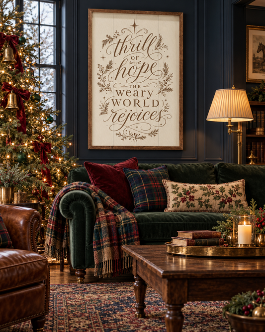 A Thrill Of Hope Typography | Christmas Wall Decor