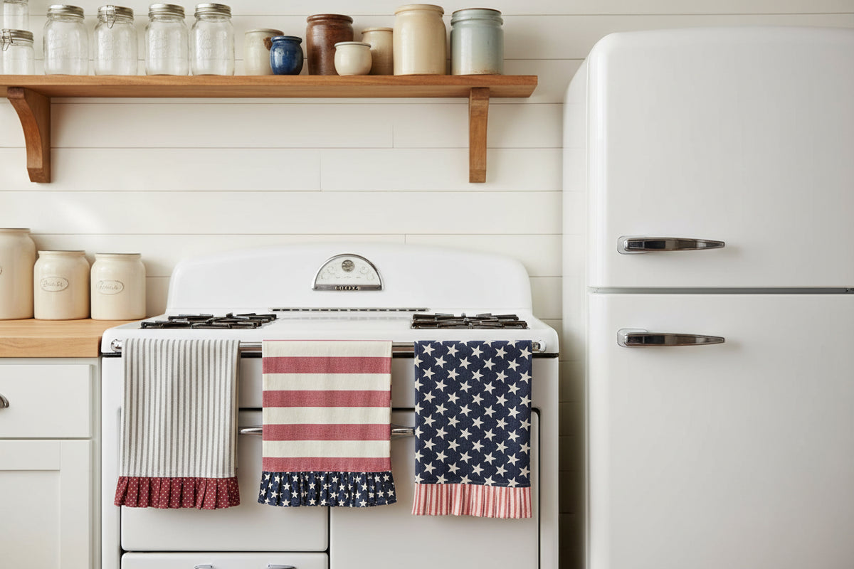 Americana patriotic tea towels set