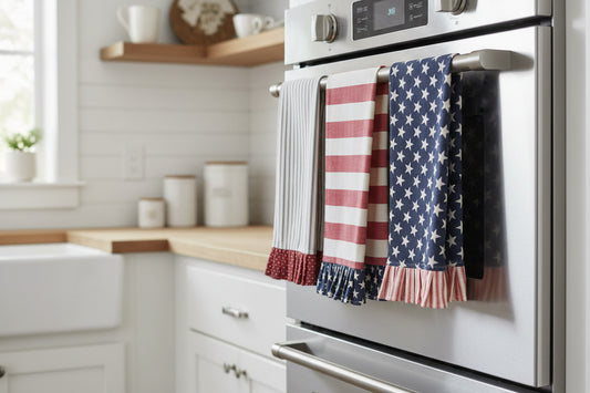 Americana Patriotic Farmhouse Tea Towels Set