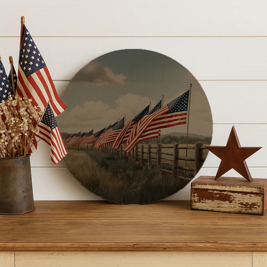 rustic Americana wall decor
